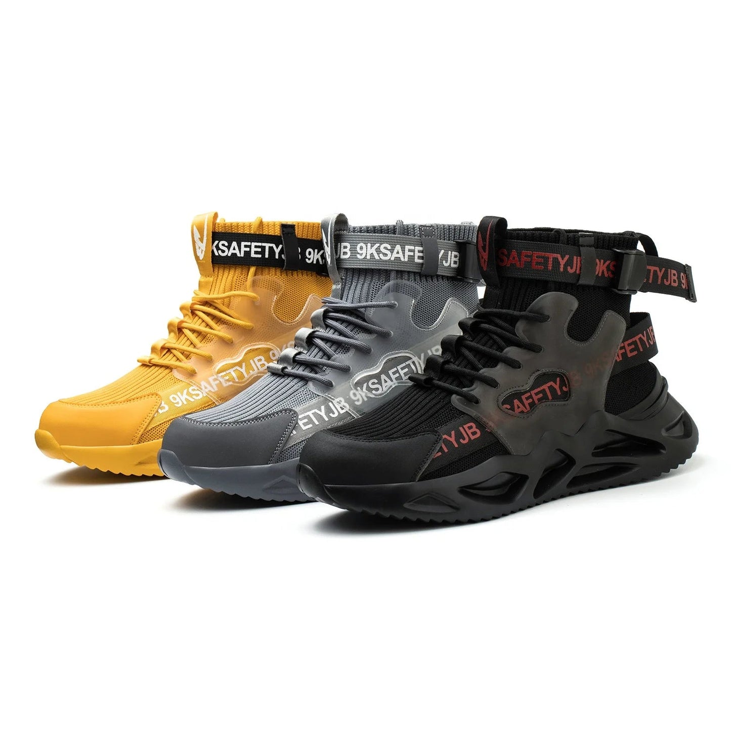 Waterproof Women Construction Funky High Cut Long Safety Men Work Steel Toe Working Industrial Fly Knit Sale Safety Boot for Men Shield Tread