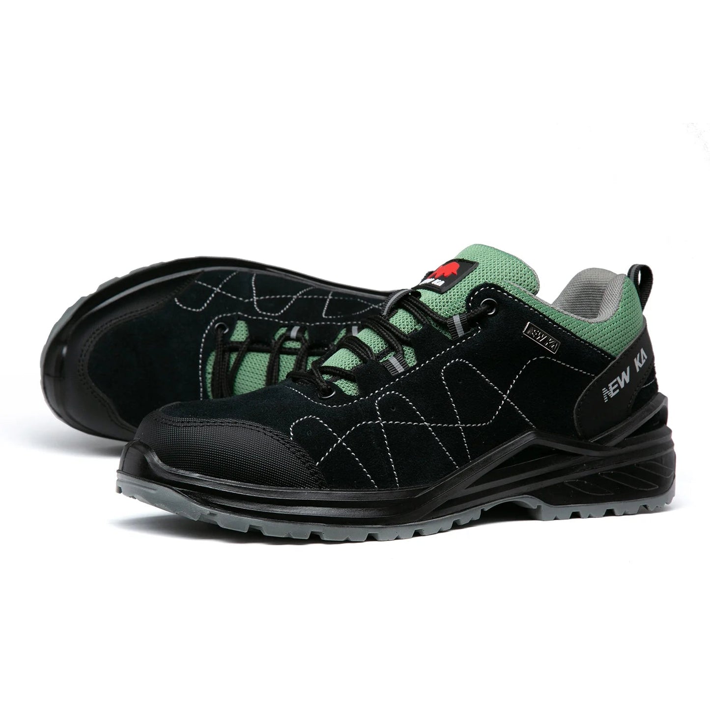 Dropshipping Steel Toe Dual Density PU Sole Comfortable Mesh Suede Leather Upper Men Casual Custom Logo Safety Shoes Shield Tread