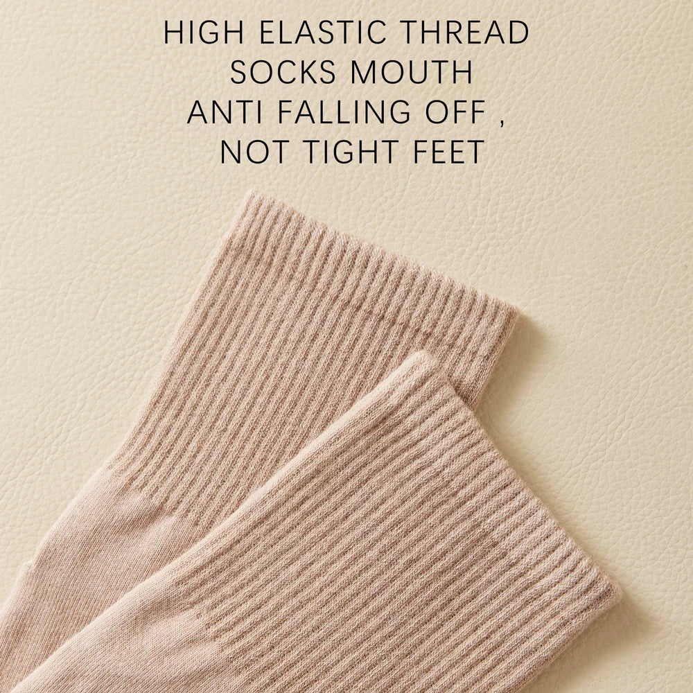 Hot Sale Men's Cotton Toe Socks Moisture-Wicking Odor Control Seamless Toe Design Long Crew Socks for Sports Daily Wear Shield Tread