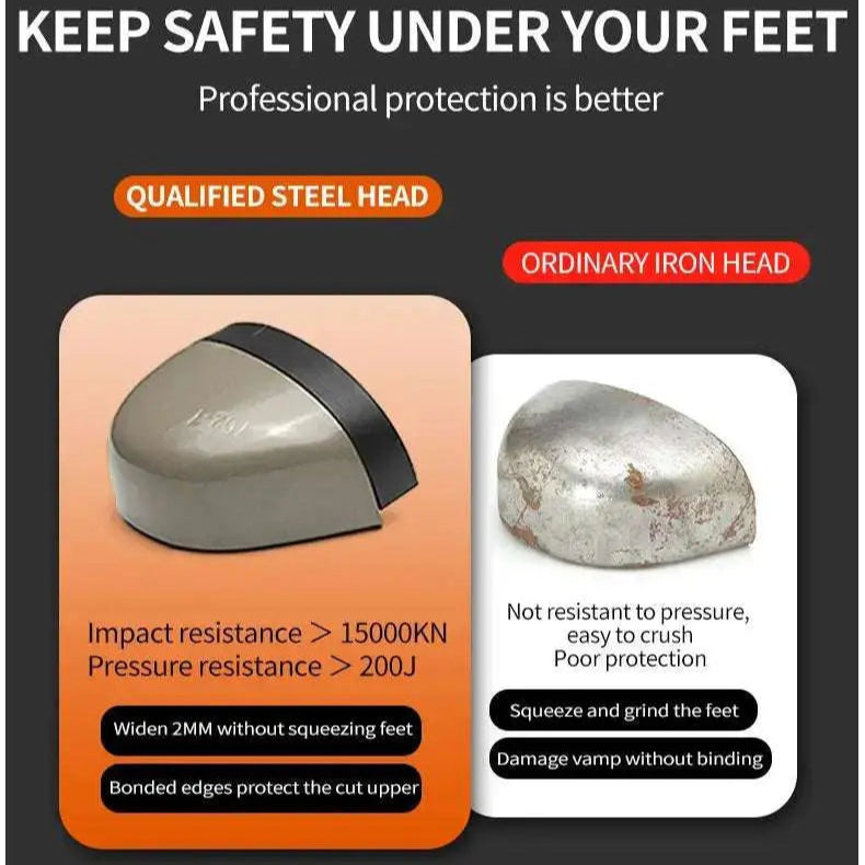 Shield Tread Durable Knob Lacing Boots for Safety 14:193#Black;200000124:100010482