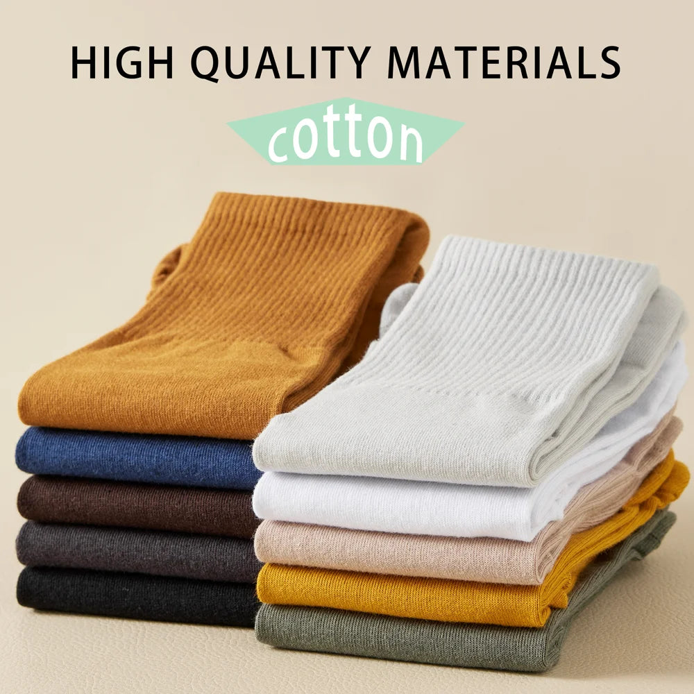 Hot Sale Men's Cotton Toe Socks Moisture-Wicking Odor Control Seamless Toe Design Long Crew Socks for Sports Daily Wear Shield Tread
