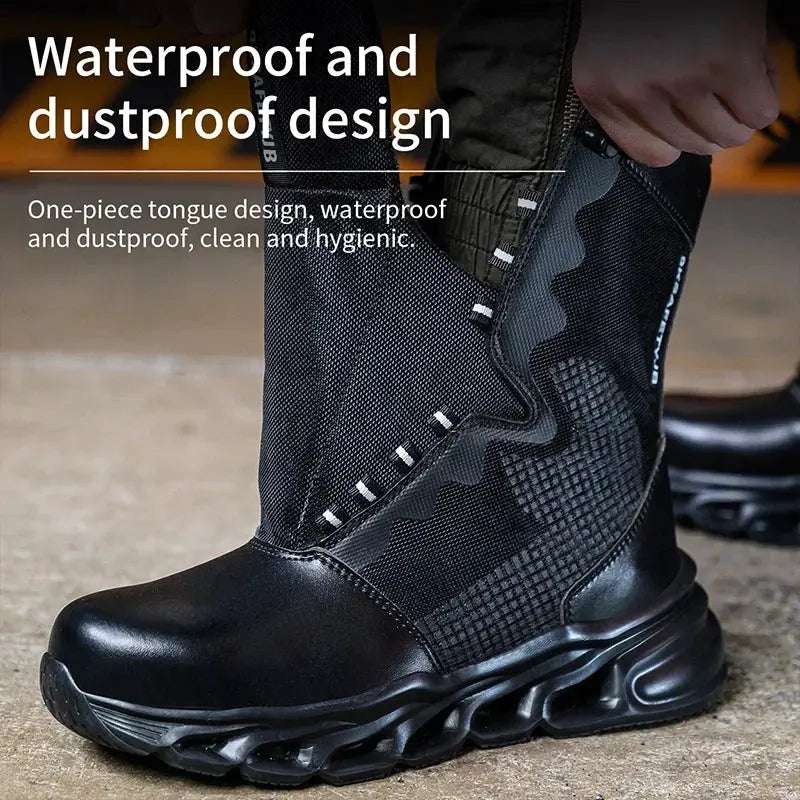 ShieldTread AquaGuard™ Storm: The Ultimate Waterproof Steel Toe Boots - Shield Tread