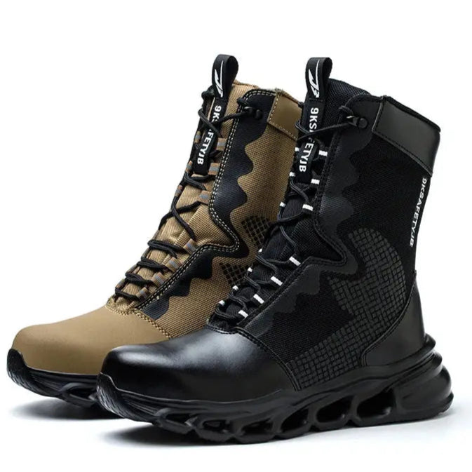 ShieldTread AquaGuard™ Storm: The Ultimate Waterproof Steel Toe Boots - Shield Tread