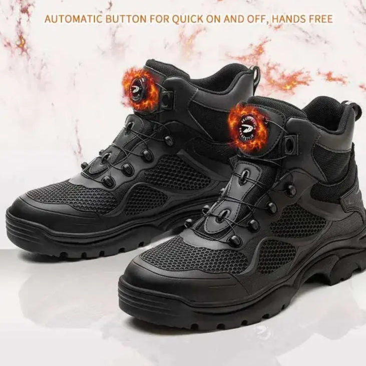 Shield Tread Durable Knob Lacing Boots for Safety 14:193#Black;200000124:100010482