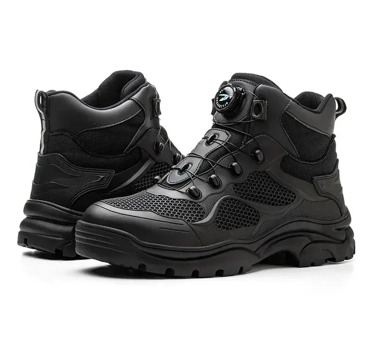 Shield Tread Durable Knob Lacing Boots for Safety 14:193#Black;200000124:100010482