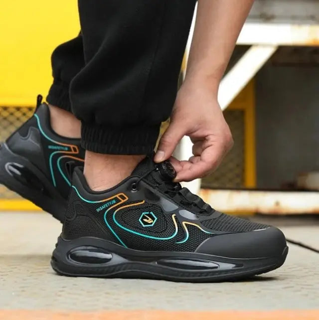 Shield Tread Waterproof Steel Toe Safety Sneaker 14:691#836 Black;200000124:200000334