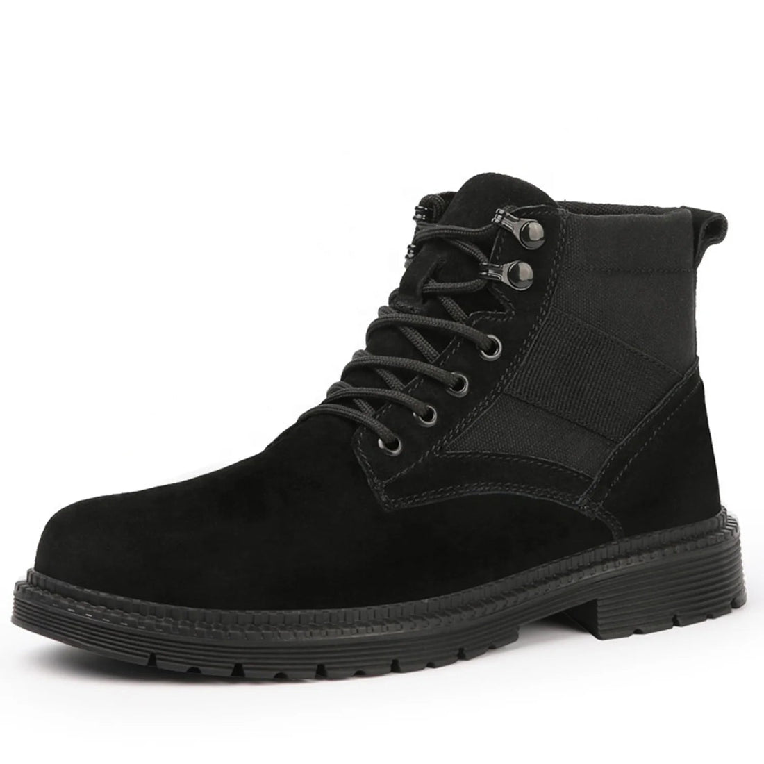 2025 New Design Men's Super Lightweight Waterproof Suede Leather Mesh Steel Toe Work Safety Boots for Factory Use for Summer Shield Tread
