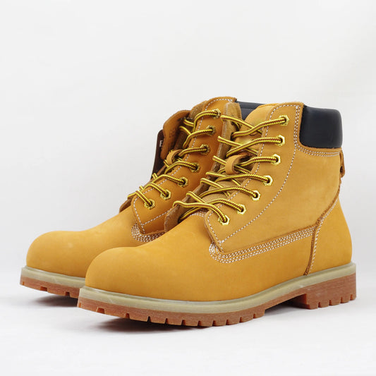 GENUINE LEATHER High Neck Goodyear Rubber Sole Construction Woodland Custom Logo OEM Comfortable and Light Safety Shoes Shield Tread