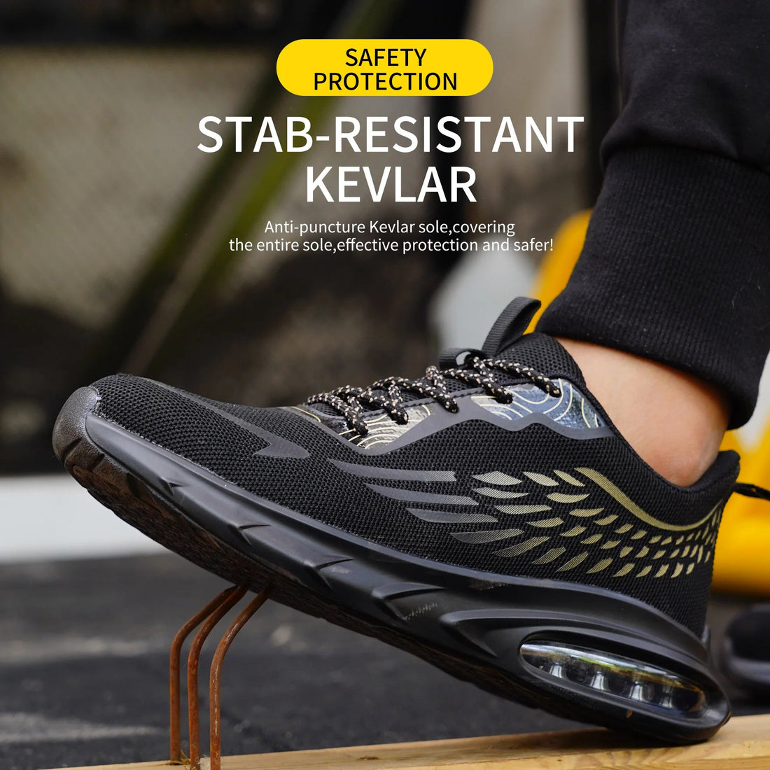 New Style Lightweight Suede Leather Mesh Sport Safety Shoes Steel Toe Anti-Slip Rubber PU Sole Fashionable Summer Sports Shoes Shield Tread