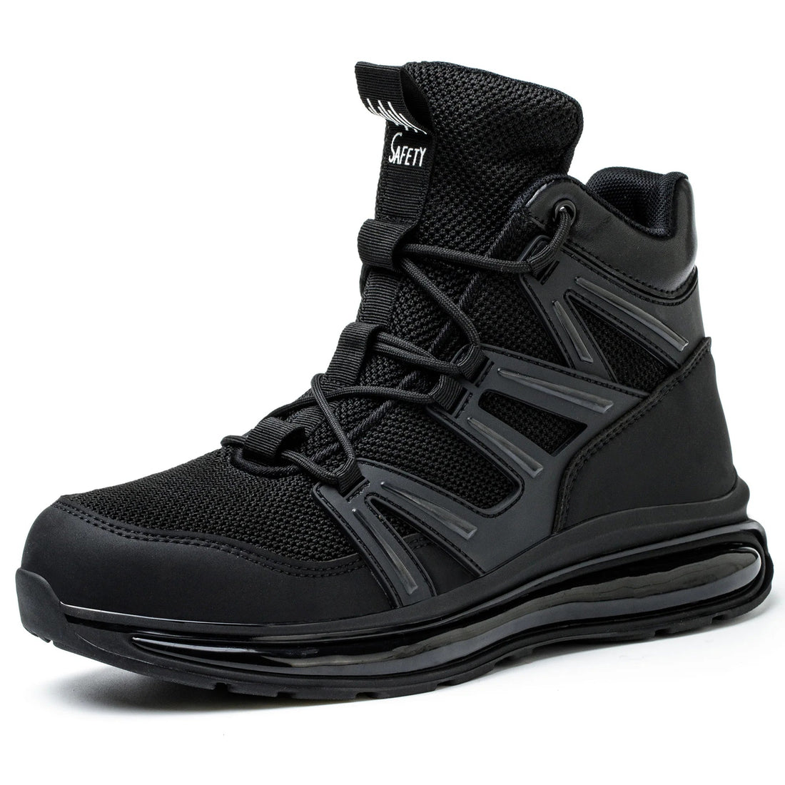 New Arrivals Air Cushion Sole Light Weight Breathable Upper Anti-smashing Metal Non Slip Work Men Steel Toe Safety Shoes Shield Tread
