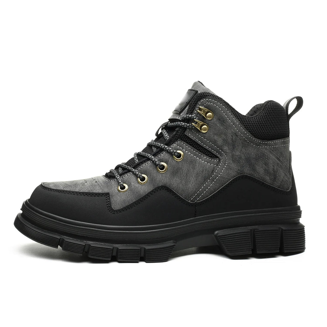 ShieldTread Men’s Mid-Cut Safety Boots – Steel Toe, Kevlar Puncture-Proof, Lightweight Outdoor Work Shoes Shield Tread