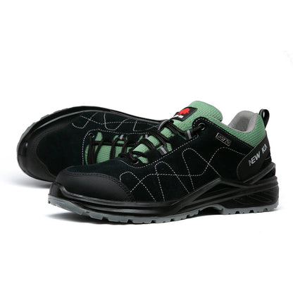 Dropshipping Steel Toe Dual Density PU Sole Comfortable Mesh Suede Leather Upper Men Casual Custom Logo Safety Shoes Shield Tread