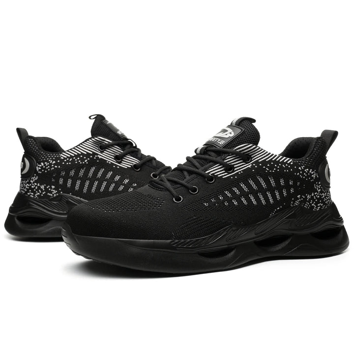 Good Quality Anti-Puncture Breathable Mesh Upper Lightweight PU Sole Safety Shoes for Men Shock Resistance Summer Winter Hiking Shield Tread