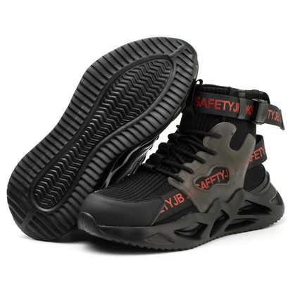 Waterproof Women Construction Funky High Cut Long Safety Men Work Steel Toe Working Industrial Fly Knit Sale Safety Boot for Men Shield Tread