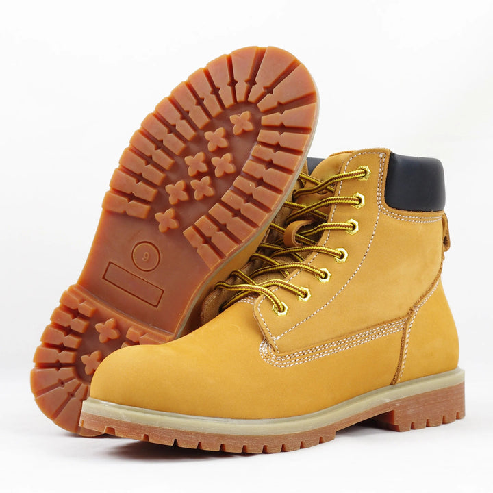 GENUINE LEATHER High Neck Goodyear Rubber Sole Construction Woodland Custom Logo OEM Comfortable and Light Safety Shoes Shield Tread
