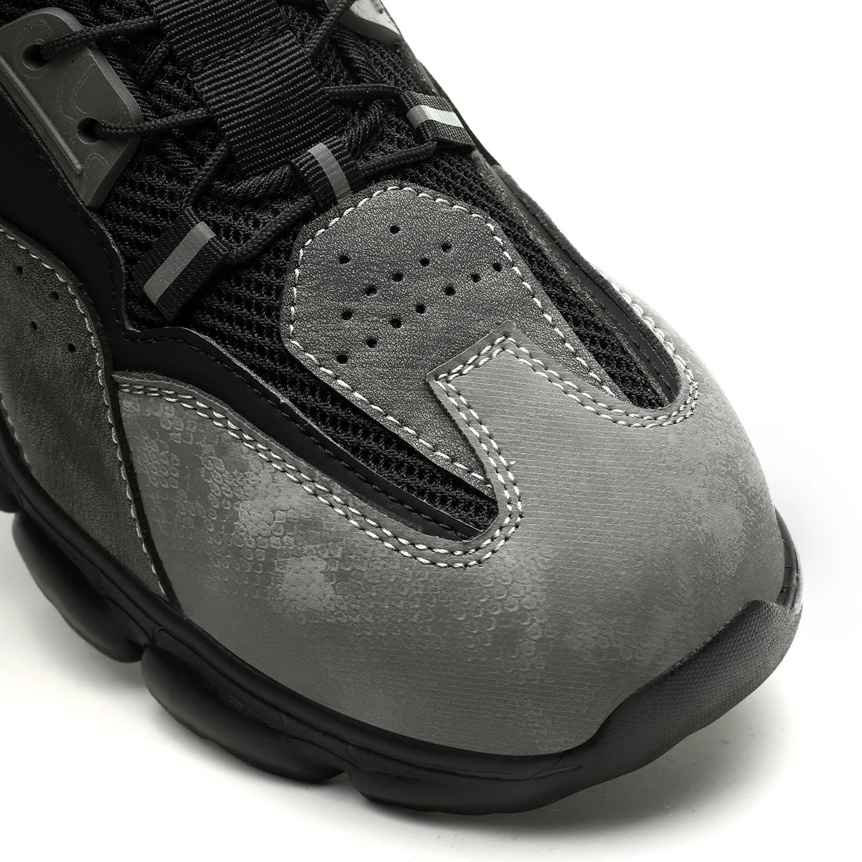 ZP New Arrival Men's Steel Toe Work Safety Shoes Quick Lacing Smart Lightweight Air Cushion Customized for Winter Factory Use Shield Tread