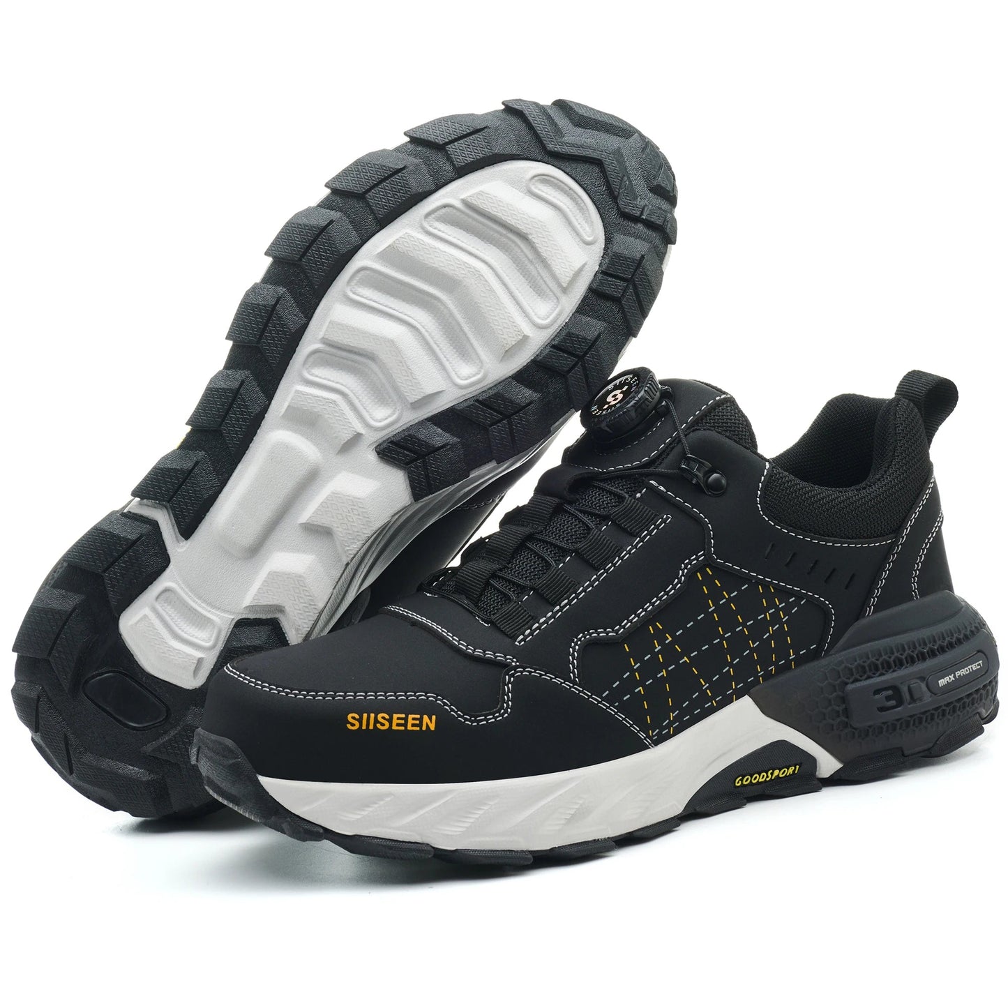 Fashion Style Lightweight Rubber Sole Steel Toe Comfortable Mesh Upper Metal Long Men Casual Custom Logo Safety Shoes Shield Tread