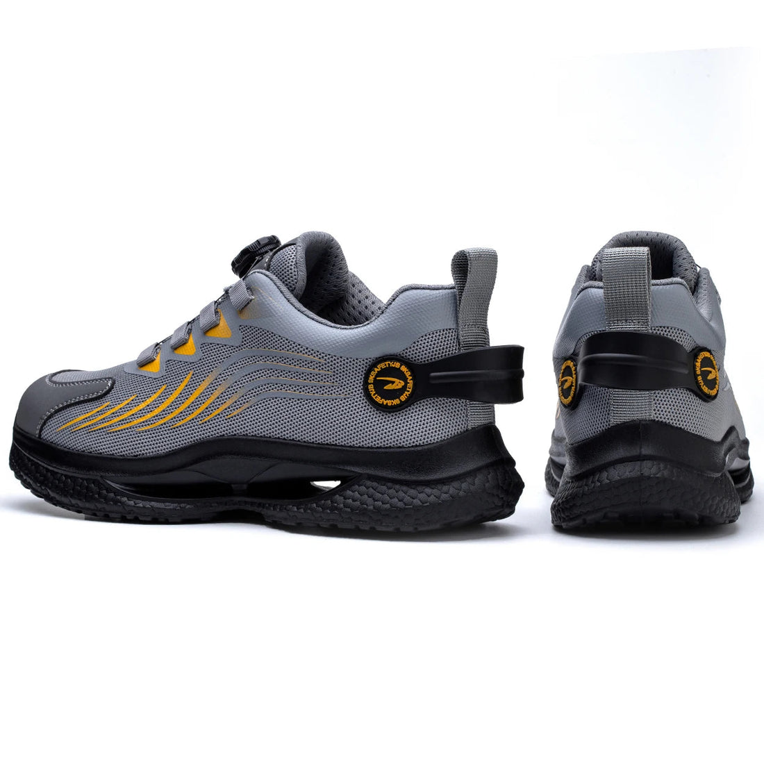 Men's New Style Quick Lacing Steel Toe Safety Shoes Summer Breathable Anti-Blocking Anti-Smashing Non-Slip Security Factory Shield Tread