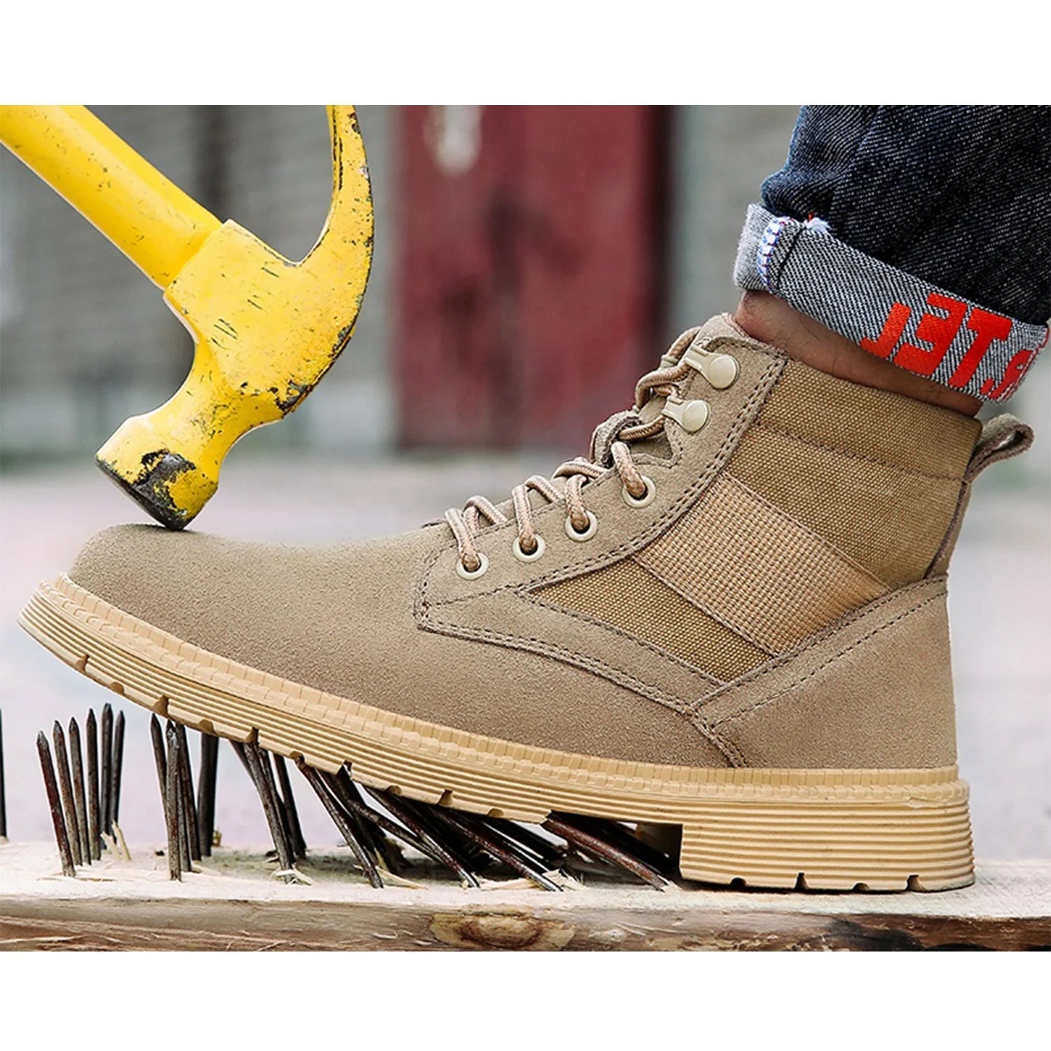 ShieldTread UrbanGuard™ Nomad – Suede Leather Steel Toe Safety Boots - Shield Tread