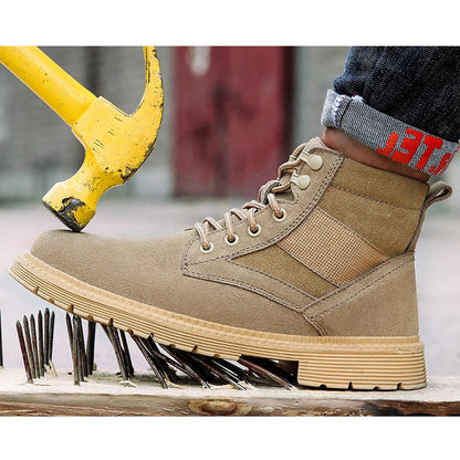 ShieldTread UrbanGuard™ Nomad – Suede Leather Steel Toe Safety Boots - Shield Tread
