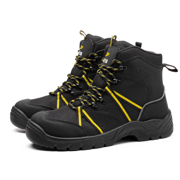 Men's High Cut Long Luxury Working Industrial Safety Boots Total Dark Brown Oil-Resistant Construction Steel Toe Winter Sale Shield Tread