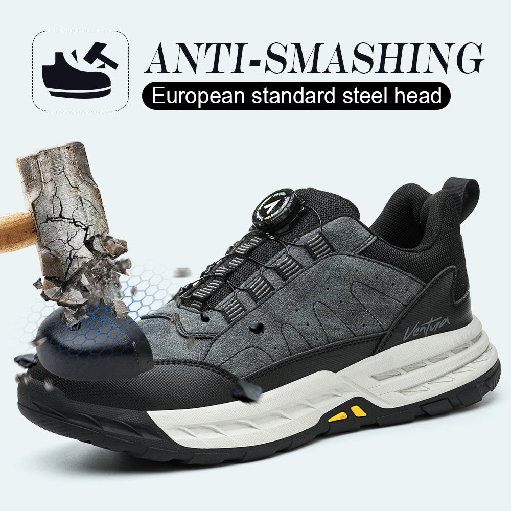 Rubber Sole Lightweight Breathable Armored Suede Hard Outdoor Men Plastic Steel Toe Work Women Specifications Safety Shoes Shield Tread