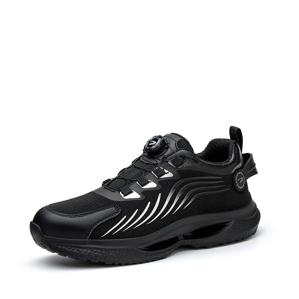 Men's New Style Quick Lacing Steel Toe Safety Shoes Summer Breathable Anti-Blocking Anti-Smashing Non-Slip Security Factory Shield Tread
