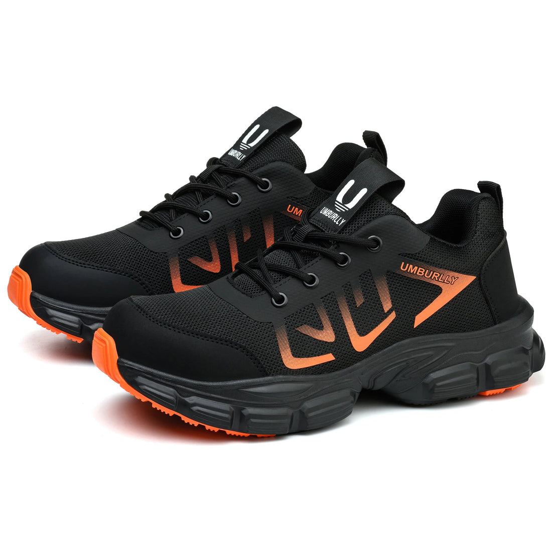 New Arrivals Orange Light Weight Steel Toe Brand MD Sole Fashion Sport Comfortable Breathable Work Safety Shoes for Men Shield Tread