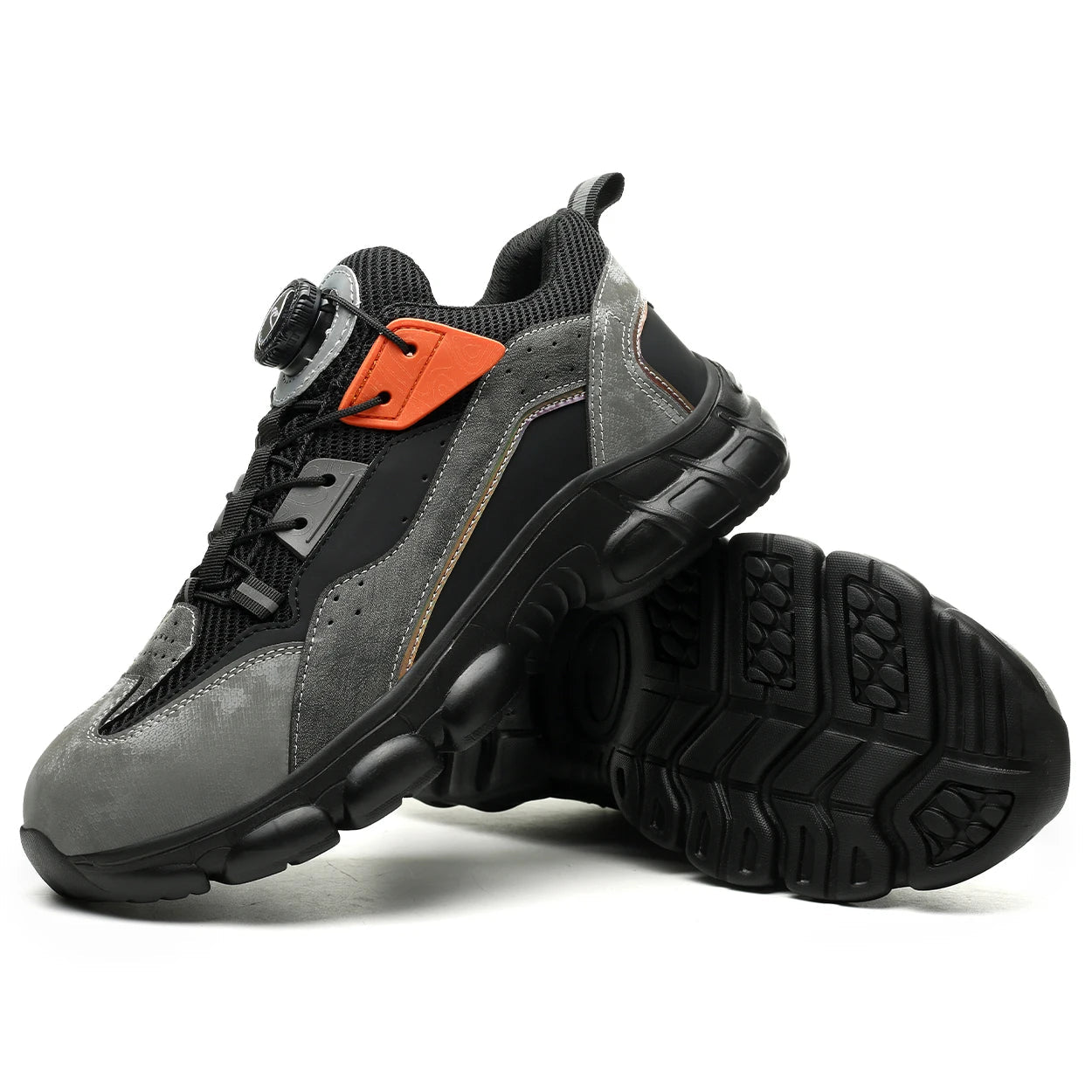 ZP New Arrival Men's Steel Toe Work Safety Shoes Quick Lacing Smart Lightweight Air Cushion Customized for Winter Factory Use Shield Tread