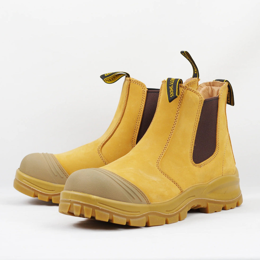 Waterproof Cow Leather Anti slip Construction Mid Cut Chelsea Cowhide PU+rubber Sole Alkali Acid Oil Resistant Safety Shoes Shield Tread