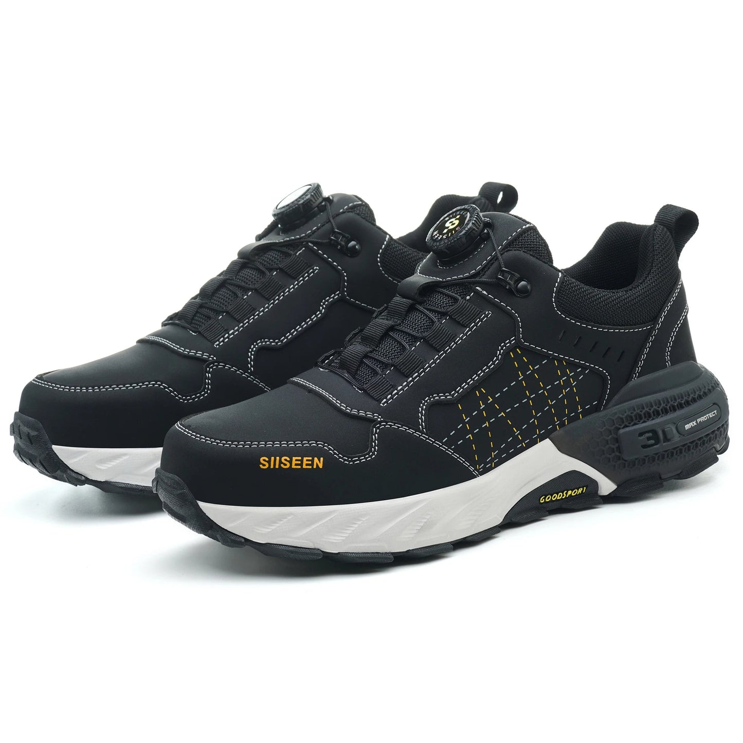 Fashion Style Lightweight Rubber Sole Steel Toe Comfortable Mesh Upper Metal Long Men Casual Custom Logo Safety Shoes Shield Tread