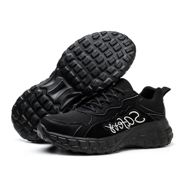 Men's Brown Anti-Smashing Mesh Work Safety Shoes Light-Weight Breathable Non-Slip Steel Toe for Summer Winter Spring Direct Shield Tread