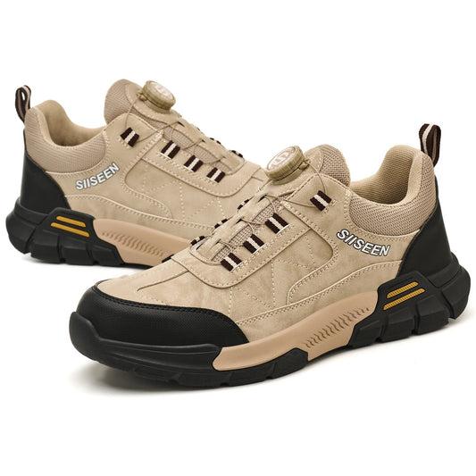 Rubber Sole Anti-slip Lightweight Quick Lacing Sneaker Men Work Women Specifications Safety Shoes for Engineers Shield Tread