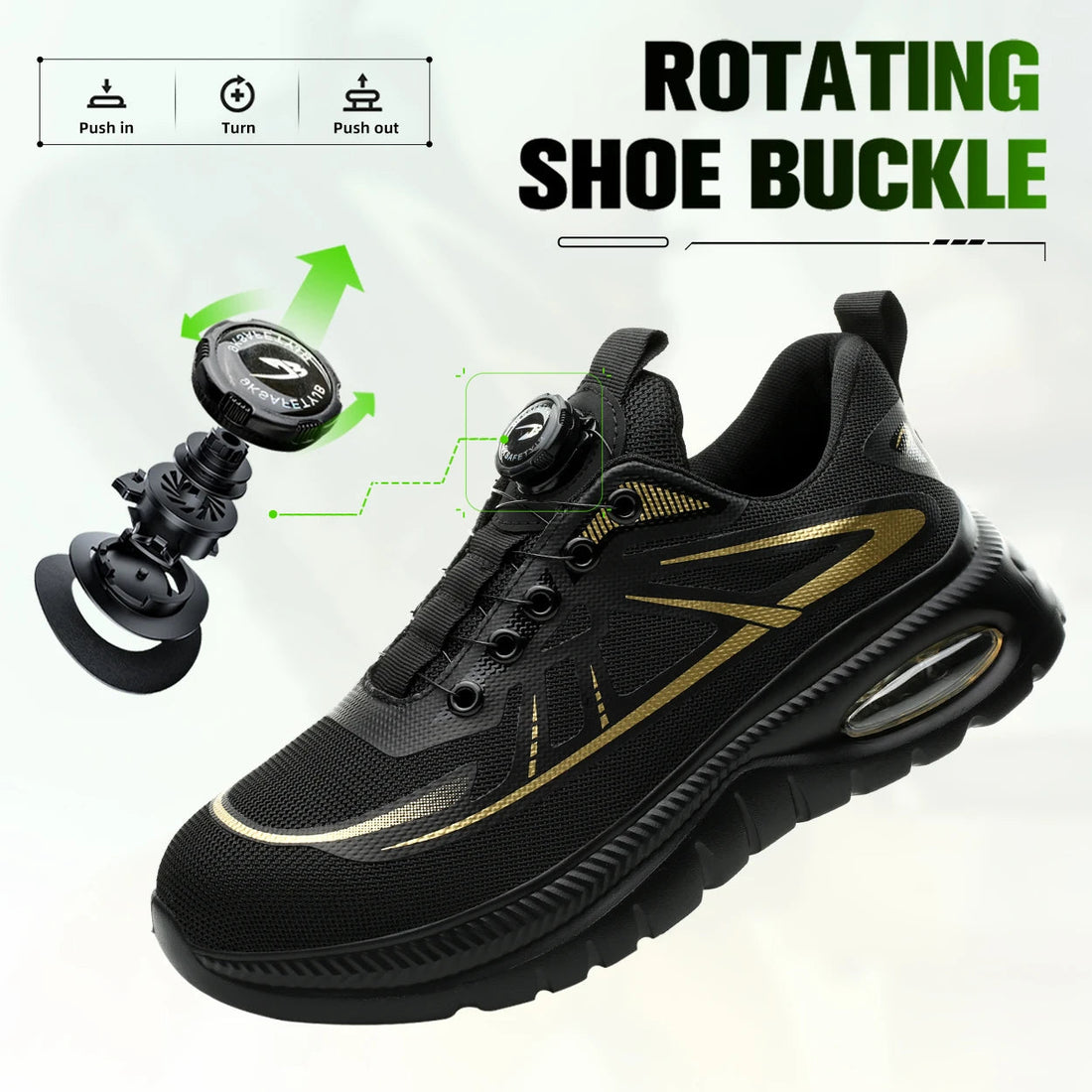 Black Tiger S1P Anti-Slip Men's Steel Toe Sneakers Lightweight Work Safety Shoes Standard Work Time Functional Factory Winter Shield Tread