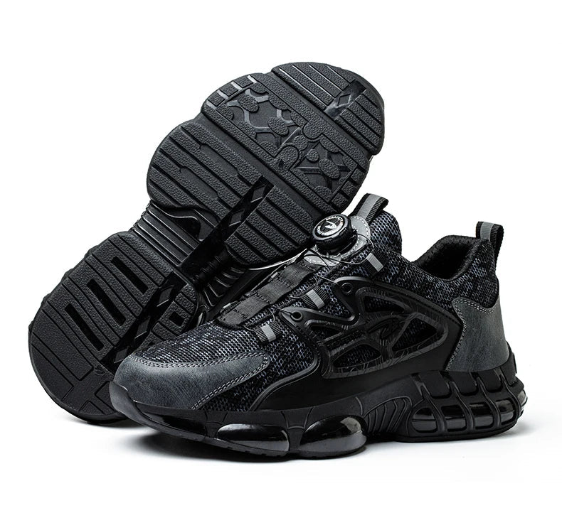 Quick Lacing Breathable Anti-smashing Specifications Metal Non slip Security Guard Work Men Steel Toe Safety Shoes Shield Tread