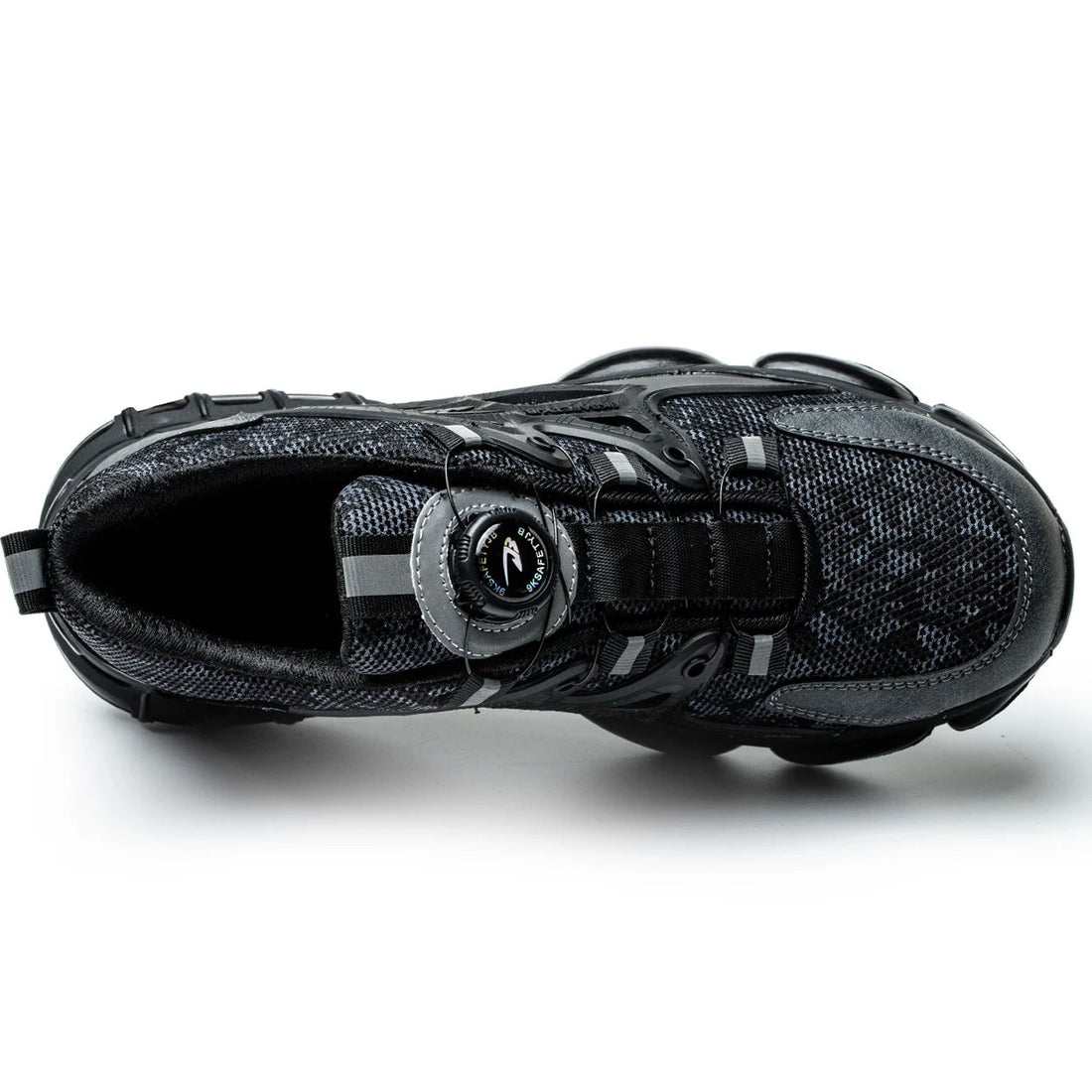 Quick Lacing Breathable Anti-smashing Specifications Metal Non slip Security Guard Work Men Steel Toe Safety Shoes Shield Tread