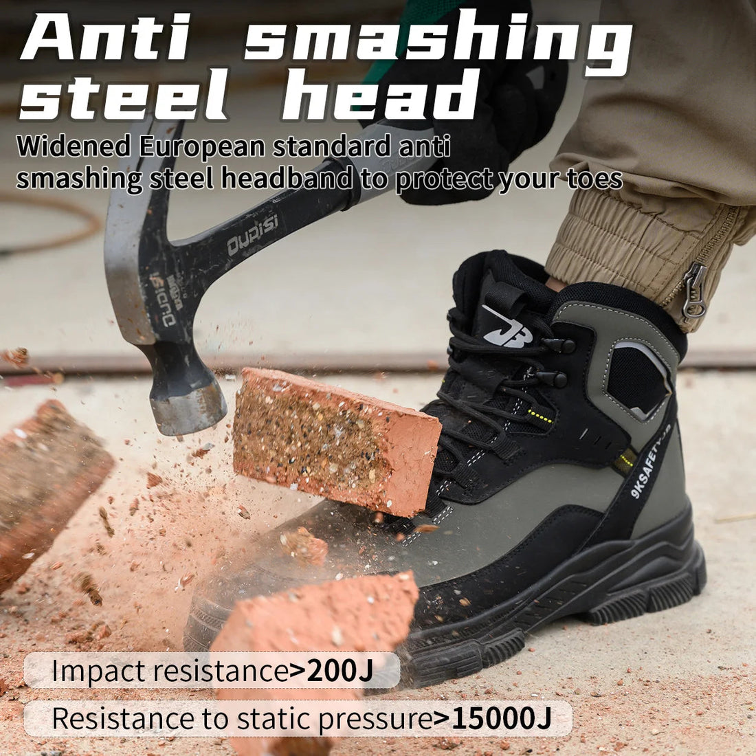 Anti Puncture Ergonomic WaterProof Lightweight Microfiber Leather Breathable Lining Steel Toe Safety Shoes for Man Shield Tread