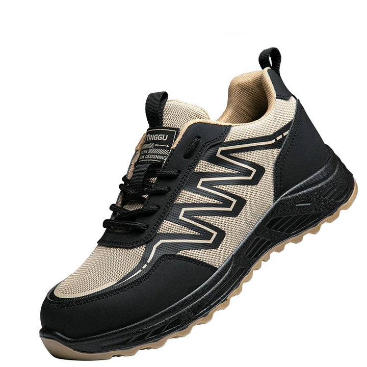 Dropship Composite Toe Wear Resistant Dual Density PU Sole Comfortable Mesh Upper Metal Long Men Casual Custom Logo Safety Shoes Shield Tread