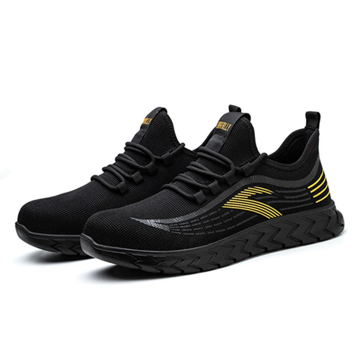 Women's Lightweight Breathable Mesh Upper Sports Safety Shoes Anti-Slip Steel Toe Low Cut Winter Construction Features Summer Shield Tread