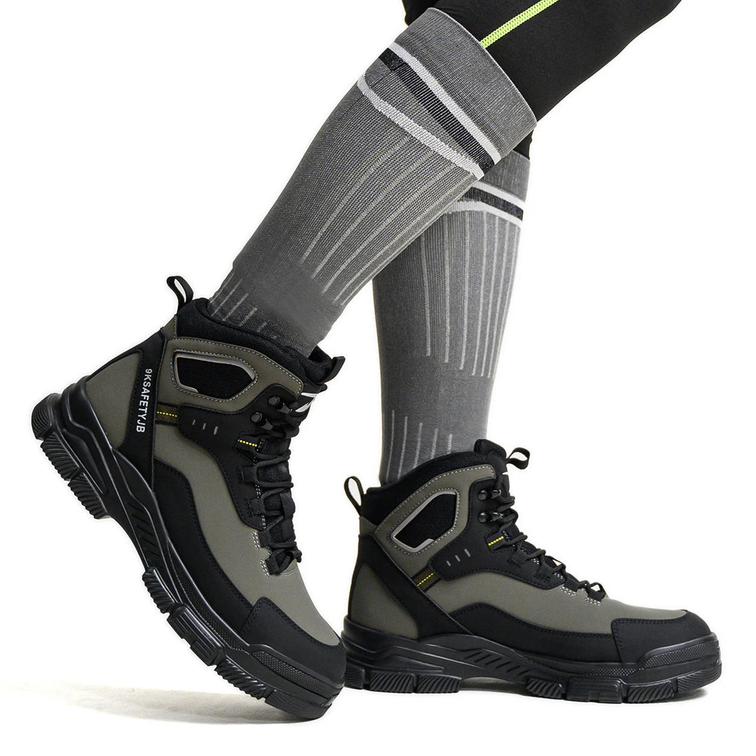 Anti Puncture Ergonomic WaterProof Lightweight Microfiber Leather Breathable Lining Steel Toe Safety Shoes for Man Shield Tread