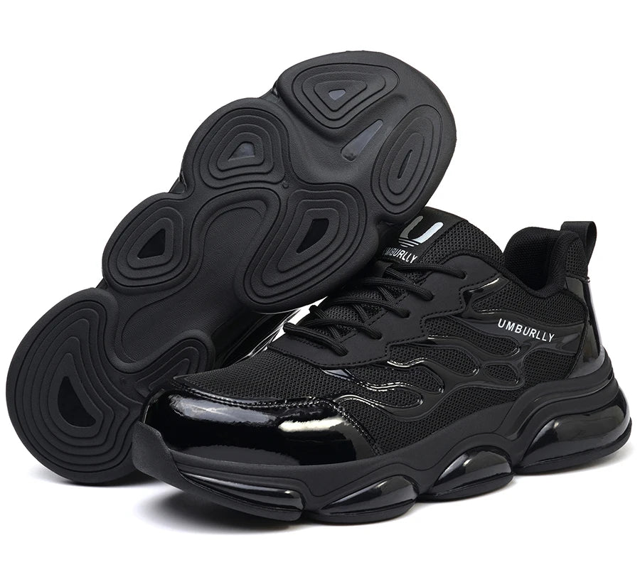 Unisex Anti-Slip Lightweight Construction Work Safety Shoes with Steel Toe and Air-Cushioned Sole for Autumn and Winter Shield Tread