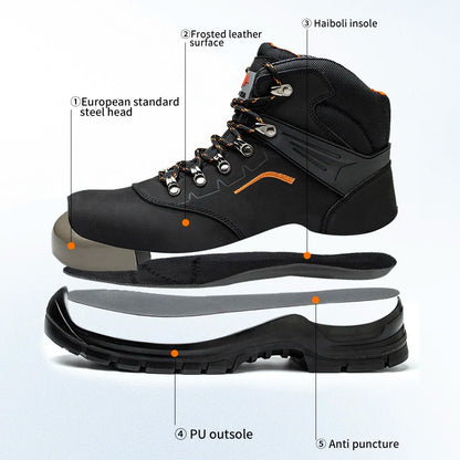 ShieldTread ProForge™ Sentinel 2: The Ultimate Waterproof Leather Work Boots - Shield Tread