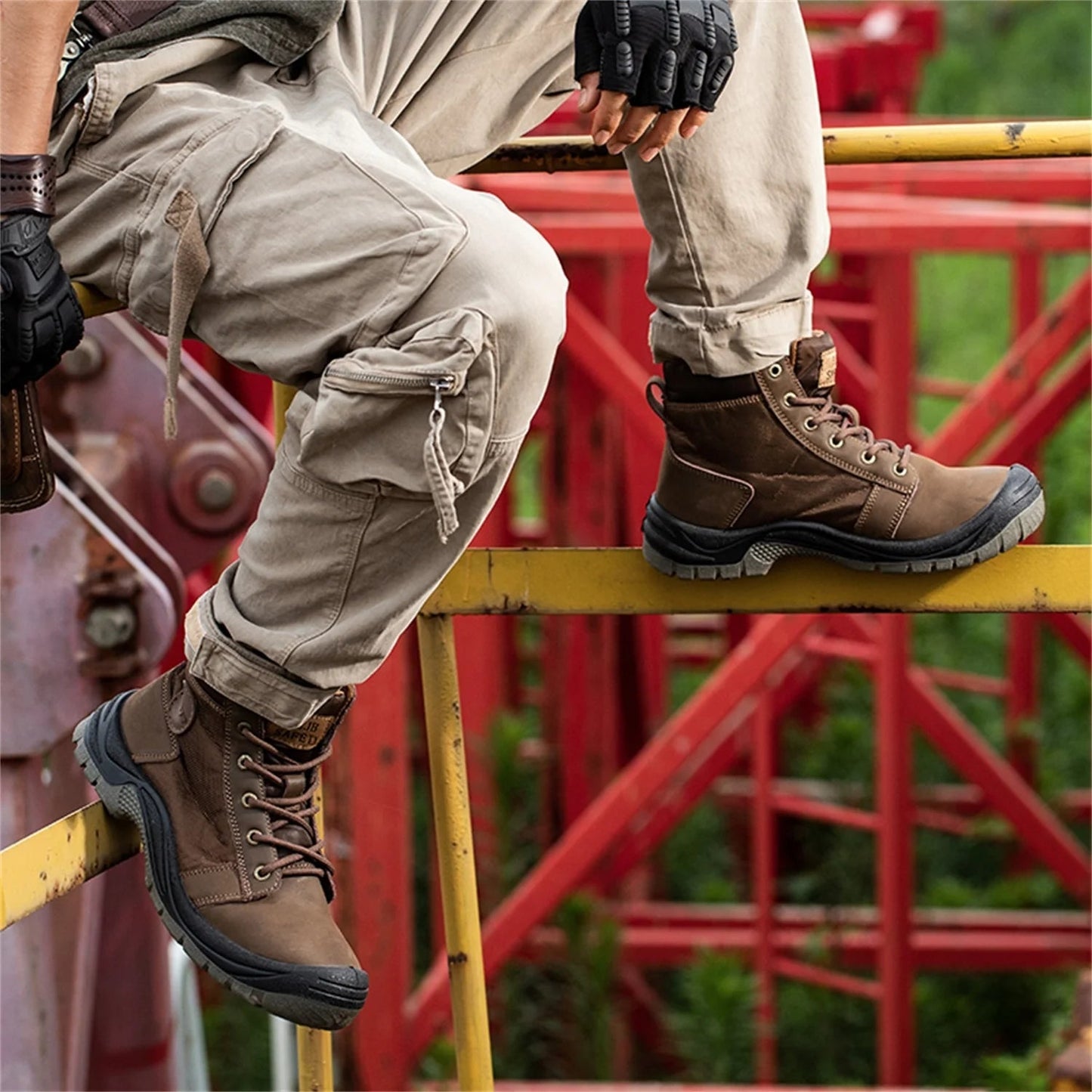ShieldTread Men’s ProForge™ Bastion: The Ultimate Industrial Safety Shoes - Shield Tread