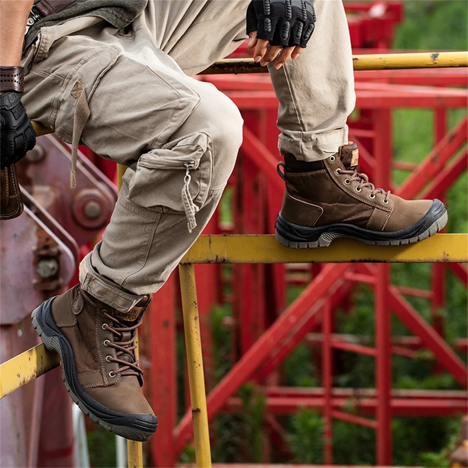 ShieldTread Men’s ProForge™ Bastion: The Ultimate Industrial Safety Shoes - Shield Tread