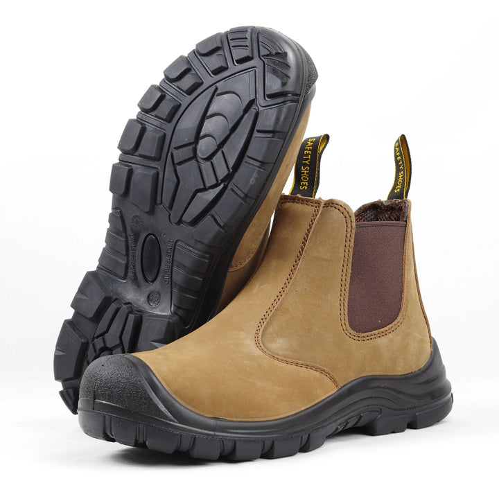 Newstyle Genuine Leather Chelsea Work Casual Sports Low Cut Woman Engineering Expensive Working Safety Boots for Men Shield Tread