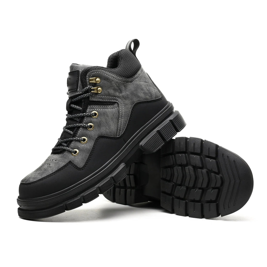ShieldTread Men’s Mid-Cut Safety Boots – Steel Toe, Kevlar Puncture-Proof, Lightweight Outdoor Work Shoes Shield Tread