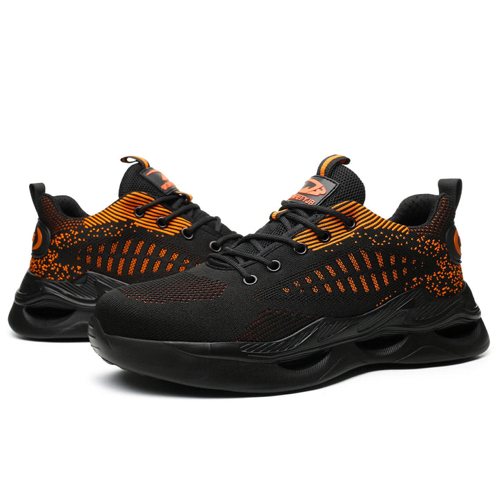 Good Quality Anti-Puncture Breathable Mesh Upper Lightweight PU Sole Safety Shoes for Men Shock Resistance Summer Winter Hiking Shield Tread