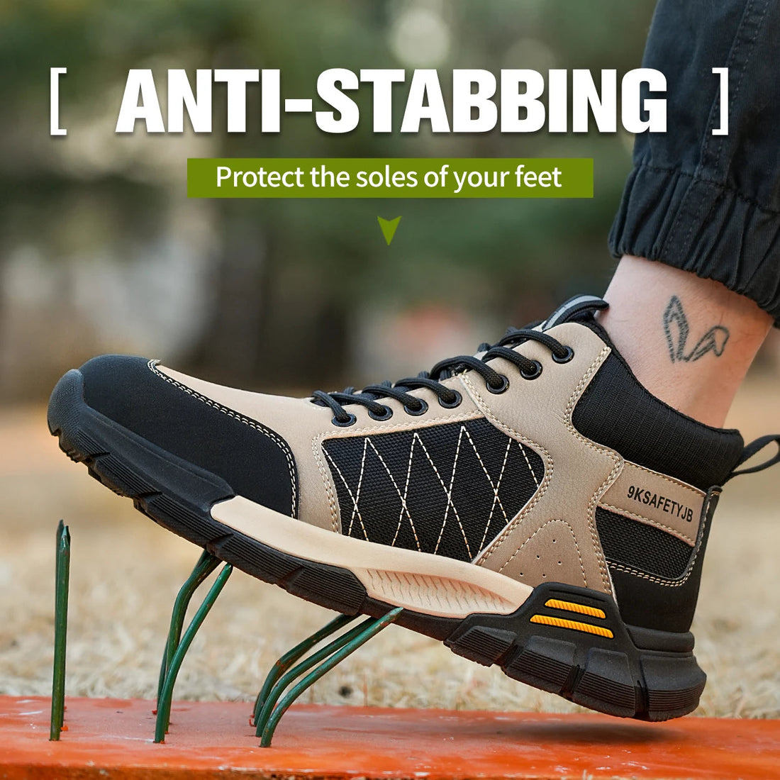 Super Lightweight Breathable Armored Suede Hard Men Plastic Steel Toe Work Women Specifications Safety Shoes for Engineers Shield Tread