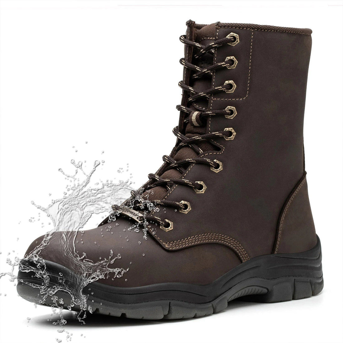 Custom Crazy Horse Leather Safety Boots EN20345 S3 Steel Toe Long Lasting for Mining Oil Field Worker in Summer Autumn Season Shield Tread