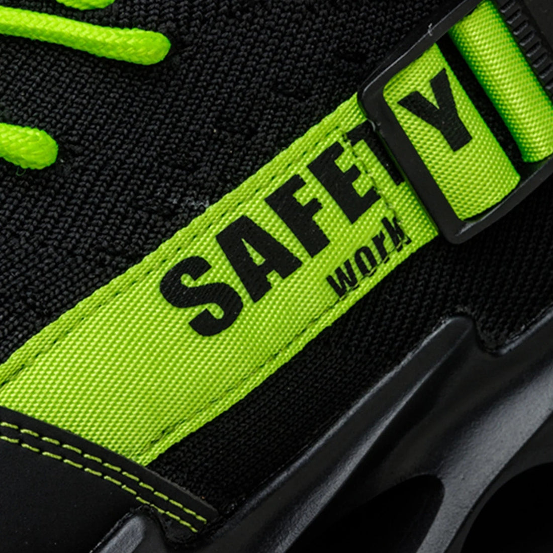 Men's Black Mesh Breathable Steel Toe Work Safety Shoes Light Weight Anti-Smashing Non-Slip Casual Office for Winter Factory Use Shield Tread